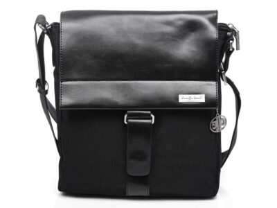 Ekskluzywna torebka damska na ramię z klapą Jennifer Jones czarna - obrazek 9