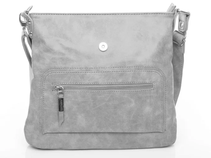 Torebka z klapką i zamykana dodatkowo na zamek błyskawiczny