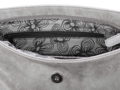 Średnia torebka damska szara z pojemną komorą