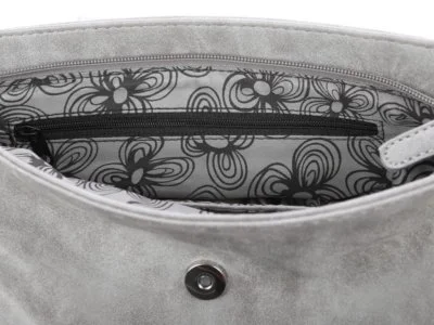 Średnia torebka damska szara z pojemną komorą