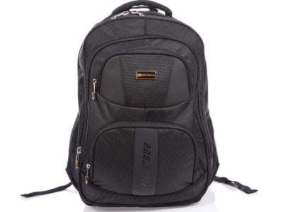 Sportowy czarny plecak na laptopa