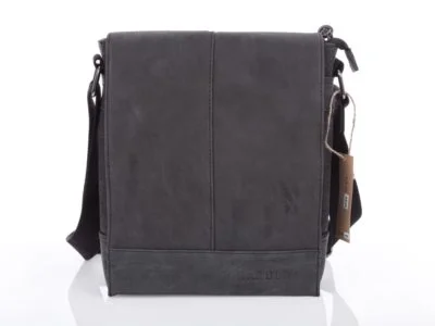 Średnia torba męska na ramię czarna