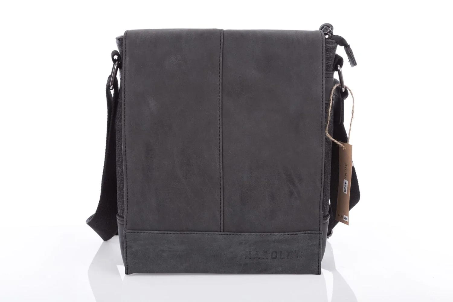 Średnia torba męska na ramię czarna