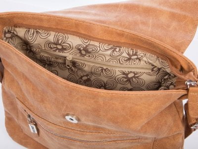 Miejska torebka damska listonoszka Bag Street beżowa - koniak - obrazek 8