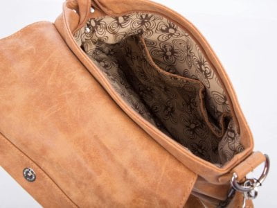 Miejska torebka damska listonoszka Bag Street beżowa - koniak - obrazek 6