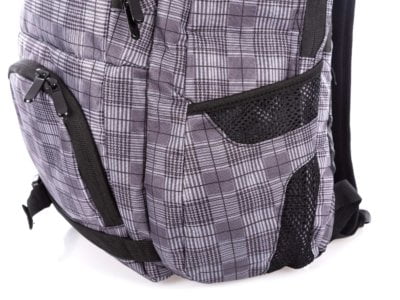 Duży plecak szkolny szaro-czarny w kratę Bag Street - obrazek 8