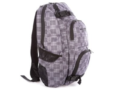 Duży plecak szkolny szaro-czarny w kratę Bag Street - obrazek 2