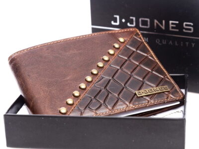 Brązowy portfel w pudełku