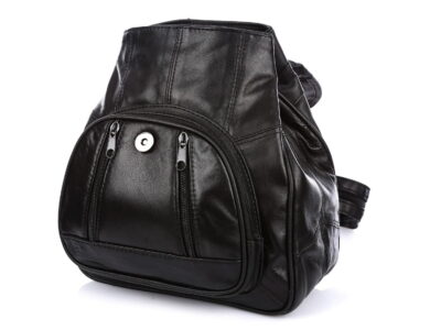 Klasyczny skórzany plecak damski czarny Bag Street - obrazek 5