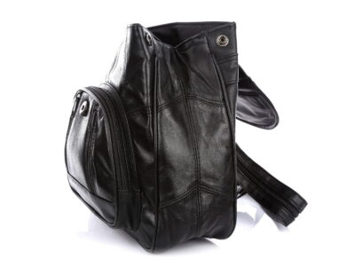 Klasyczny skórzany plecak damski czarny Bag Street - obrazek 6