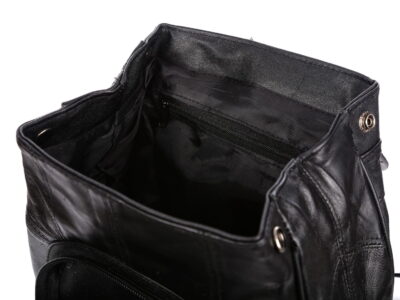 Klasyczny skórzany plecak damski czarny Bag Street - obrazek 8