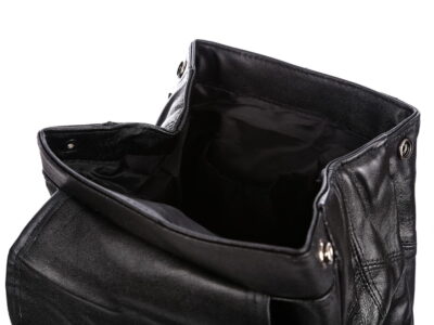 Klasyczny skórzany plecak damski czarny Bag Street - obrazek 7