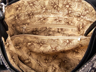 Jennifer Jones Mięciutka torebka damska beżowy wężowy wzór - obrazek 10