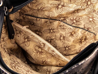 Jennifer Jones Mięciutka torebka damska beżowy wężowy wzór - obrazek 11