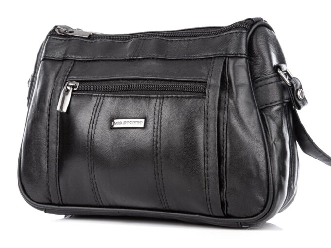 Chromowane logo Bag Street z przodu torby