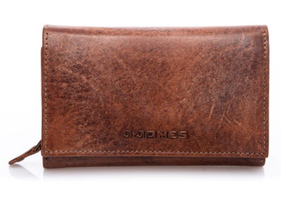 Pojemny portfel J Jones kasztanowy brązo