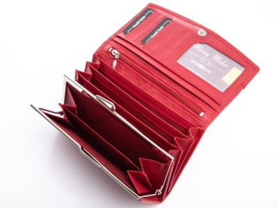 Wnętrze czerwonego portfela Money Maker