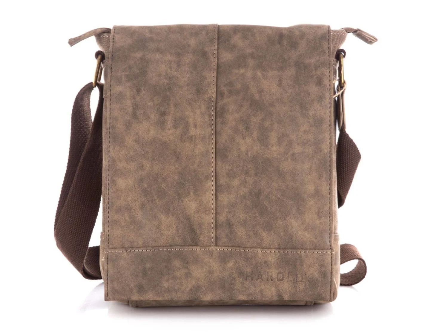 Średniej wielkości torba męska brązowa Harold's
