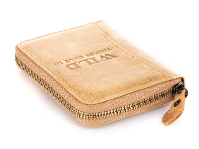 Portfel piaskowy zapinany na zamek