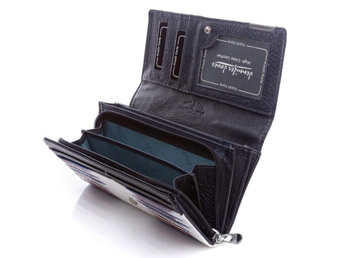 Wnętrze portfela z otwartą kieszenią na bilon