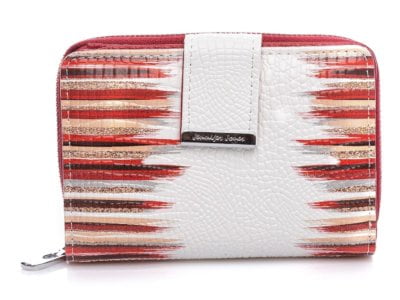 Średniej wielkości portfel biało-czerwony Jennifer Jones