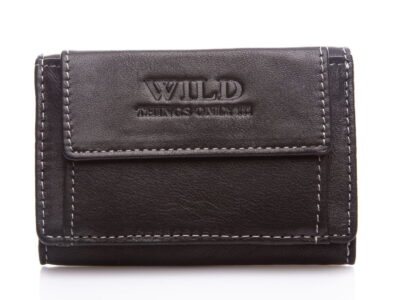 Mały portfel męski ze skóry naturalnej Wild Thing's Only czarny - obrazek 3
