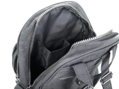 Lekki plecak damski miejski kreszowy Bag Street szary - obrazek 7