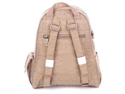 Lekki plecak damski miejski kreszowy Bag Street beżowy - obrazek 3