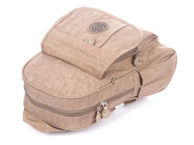 Lekki plecak damski miejski kreszowy Bag Street beżowy - obrazek 6