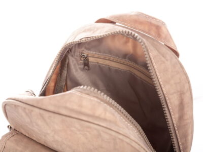 Lekki plecak damski miejski kreszowy Bag Street beżowy - obrazek 8