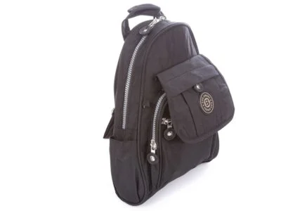 Lekki plecak damski miejski kreszowy Bag Street czarny - obrazek 3