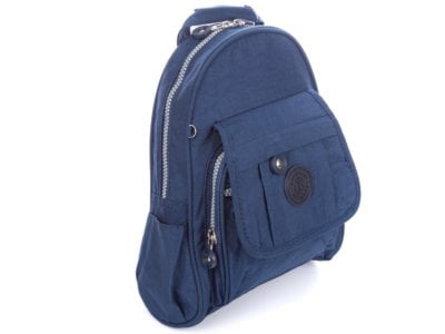 Lekki plecak damski miejski kreszowy Bag Street granatowy - obrazek 3
