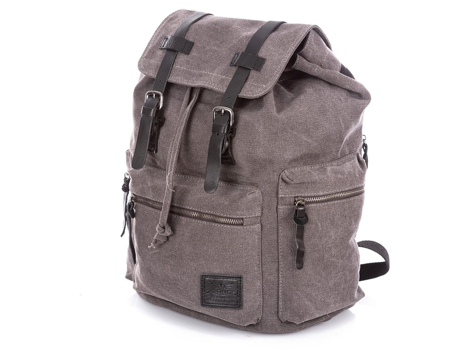 Szary plecak z canvasu i skóry J Jones