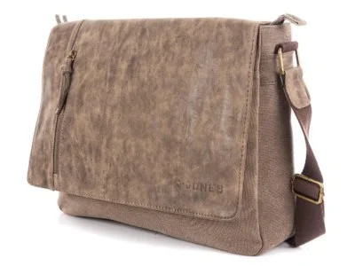 Brązowa torba z cieniowaną klapką