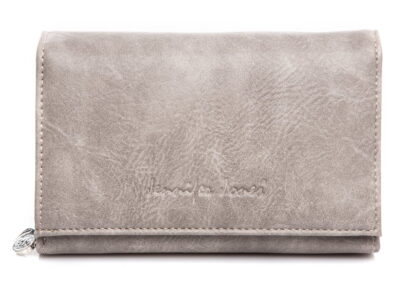 Szara portmonetka damska z eko skóry Jennifer Jones