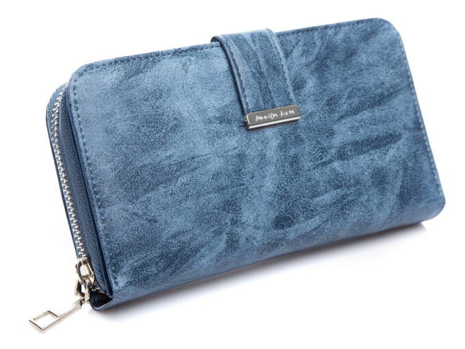 Duży portfel damski w kolorze jeansowym