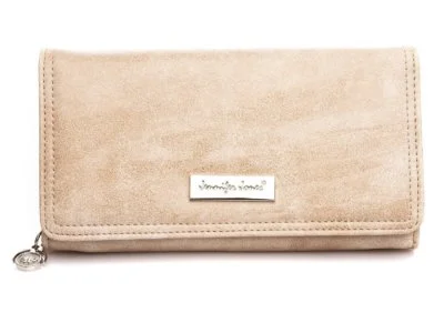 Duży portfel damski w kolorze ecru Jennifer Jones