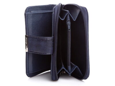 Granatowy średni portfel damski z cieniowanej eko skóry Jennifer Jones - obrazek 9