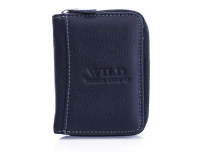 Mały granatowy, skórzany portfel męski Wild Things Only - 5511