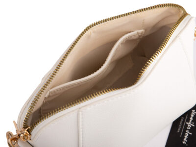 Mała biała torebka wieczorowa Jennifer Jones - obrazek 7