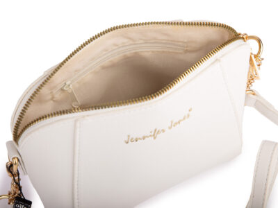 Mała biała torebka wieczorowa Jennifer Jones - obrazek 6