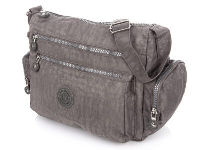 Duża lekka torba materiałowa Bag Street szara - obrazek 3