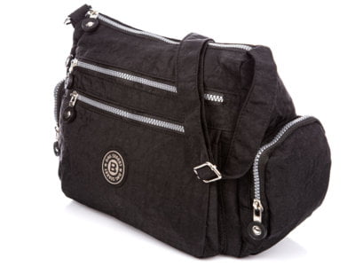 Duża lekka torba materiałowa Bag Street czarna - obrazek 3