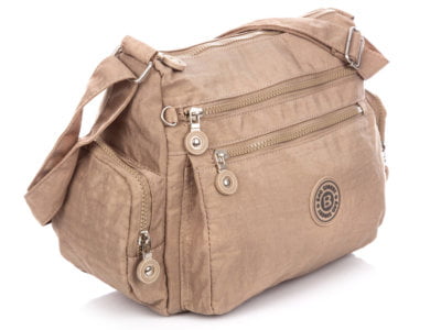 Duża lekka torba materiałowa Bag Street beżowa - obrazek 3