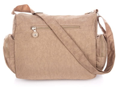 Duża lekka torba materiałowa Bag Street beżowa - obrazek 4
