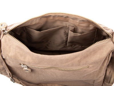 Duża lekka torba materiałowa Bag Street beżowa - obrazek 7