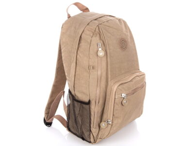 Duży materiałowy plecak turystyczny Bag Street beżowy - obrazek 3