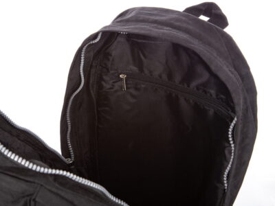 Duży materiałowy plecak turystyczny Bag Street czarny - obrazek 10