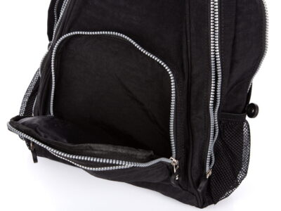 Duży materiałowy plecak turystyczny Bag Street czarny - obrazek 9