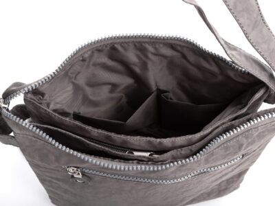 Lekka prostokątna torebka damska materiałowa Bag Street szara - obrazek 10